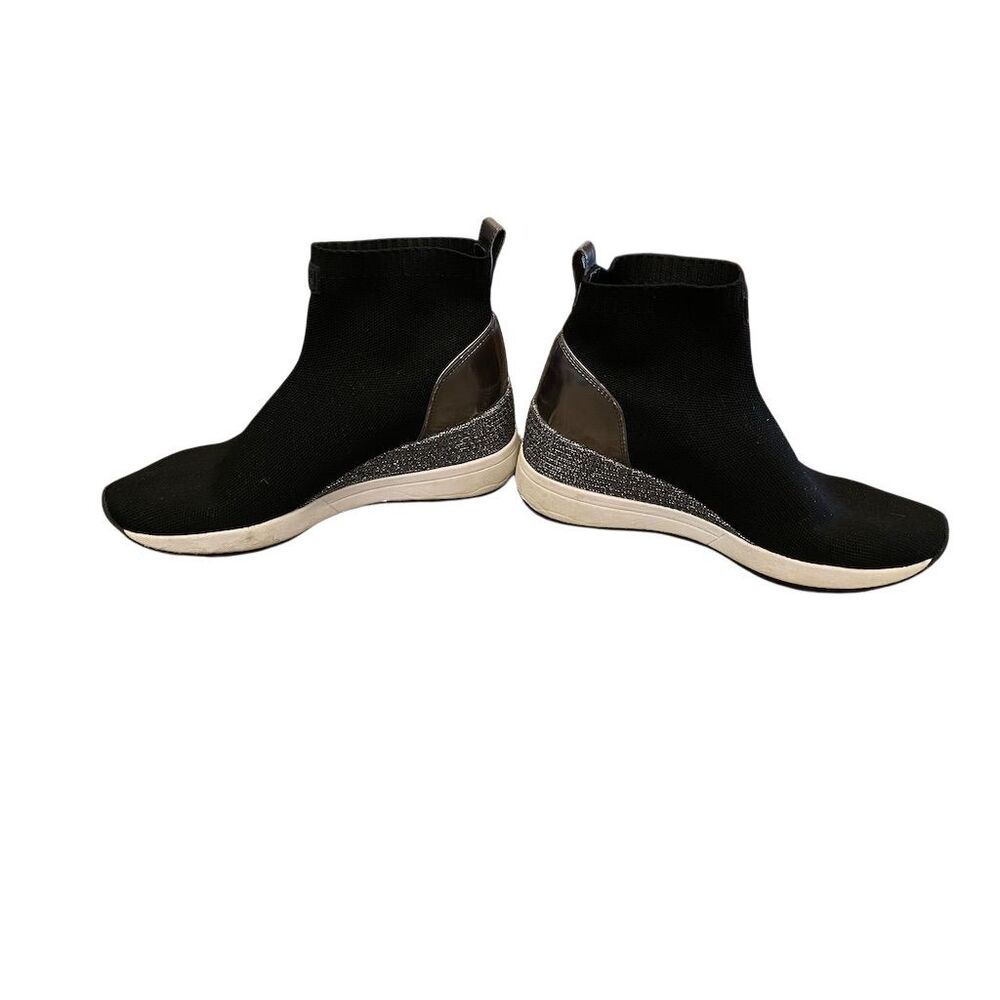 Michael Kors Skyler Women's Black Wedge Sneaker Booties Size 8